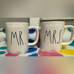 Rae Dunn White 'Mr.' And ‘Mrs.’ Mugs Set